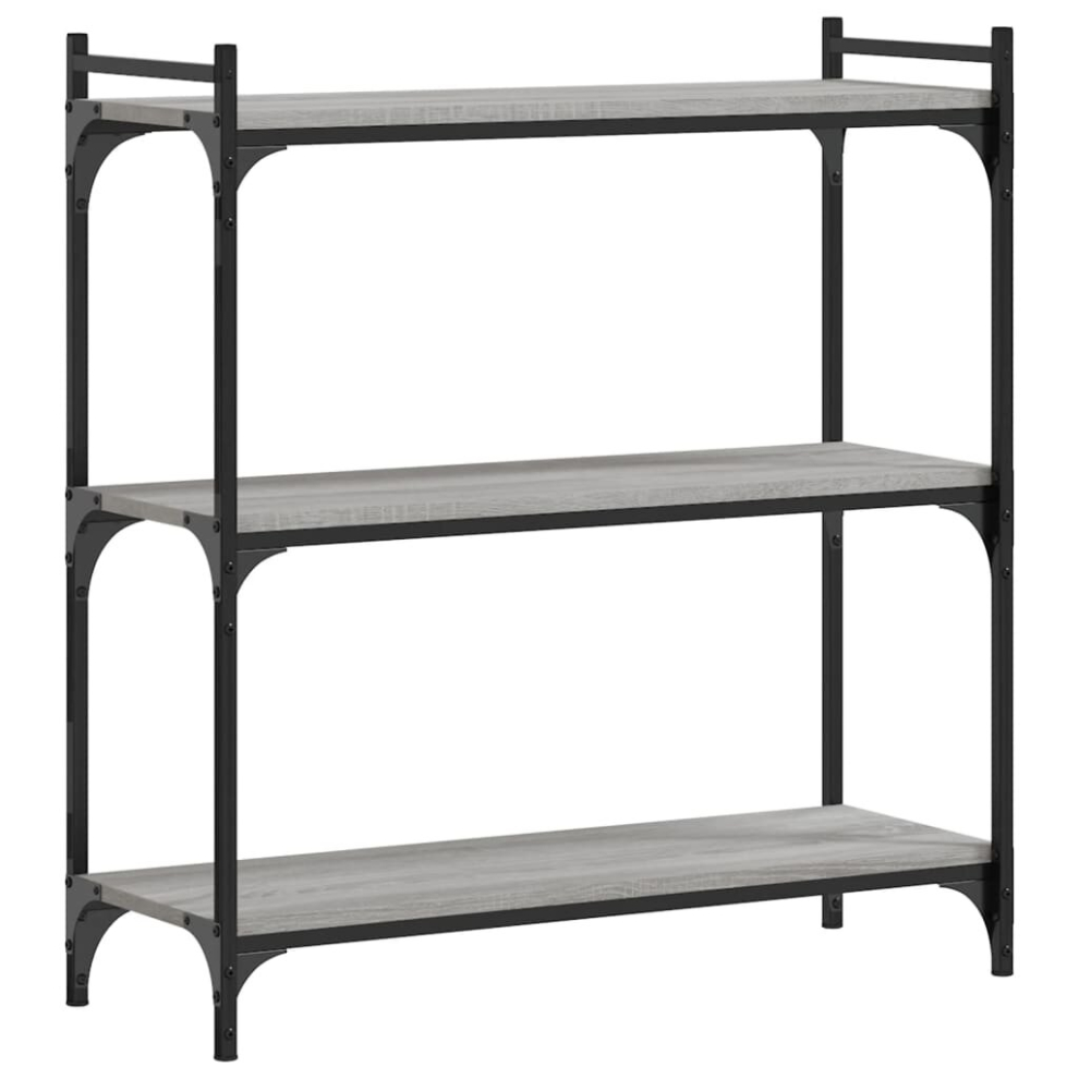 (grey sonoma, 80 x 30 x 86 cm) vidaXL Bookcase Bookshelf Storage Cabinet Rack Book Shelf Engineered Wood