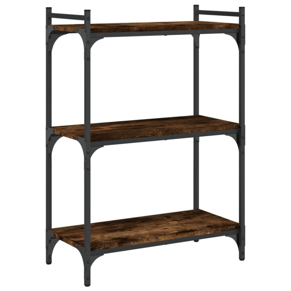 (smoked oak, 60 x 30 x 86 cm) vidaXL Bookcase Bookshelf Storage Cabinet Rack Book Shelf Engineered Wood