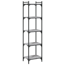 (grey sonoma, 40 x 30 x 154 cm) vidaXL Bookcase Bookshelf Storage Cabinet Rack Book Shelf Engineered Wood