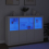 VidaXL (white) vidaXL Sideboards with LED Lights Cupboard 3 pcs Concrete Grey Engineered Wood 3