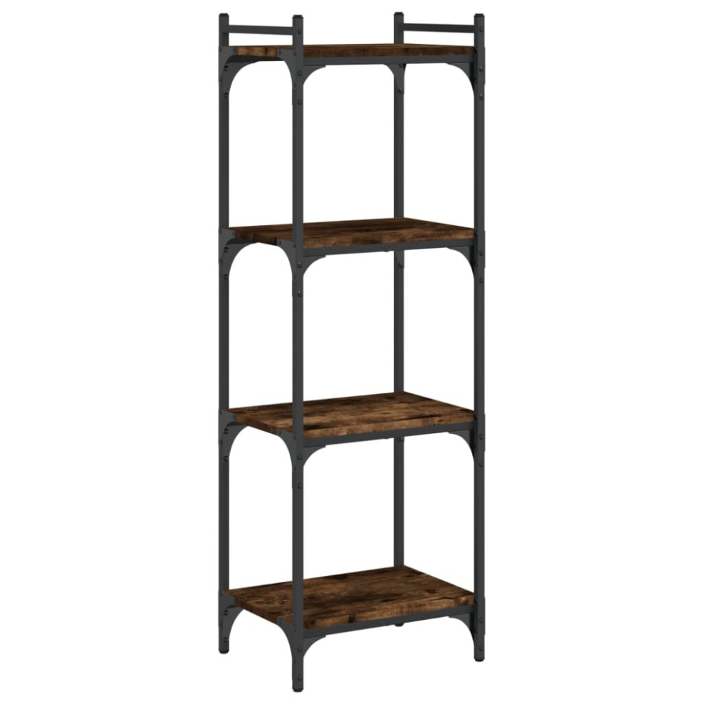 (smoked oak, 40 x 30 x 120 cm) vidaXL Bookcase Bookshelf Storage Cabinet Rack Book Shelf Engineered Wood