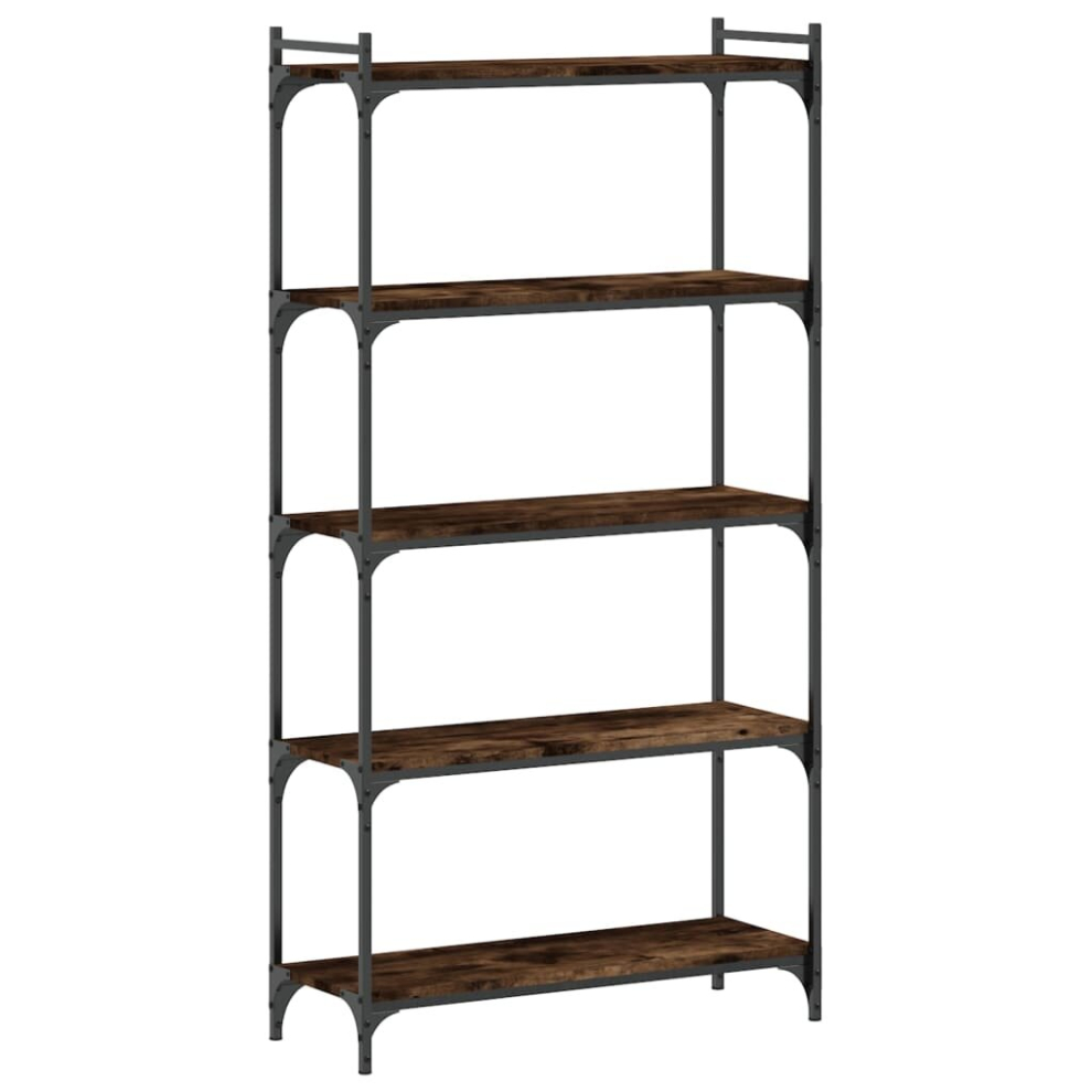 (smoked oak, 80 x 30 x 154 cm) vidaXL Bookcase Bookshelf Storage Cabinet Rack Book Shelf Engineered Wood