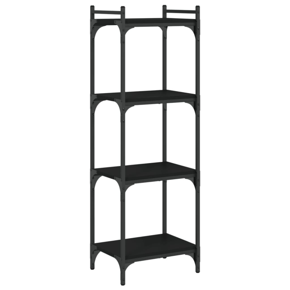 Vidaxl (Black, 40 X 30 X 120 Cm) Bookcase Bookshelf Storage Cabinet Rack Book Shelf Engineered Wood