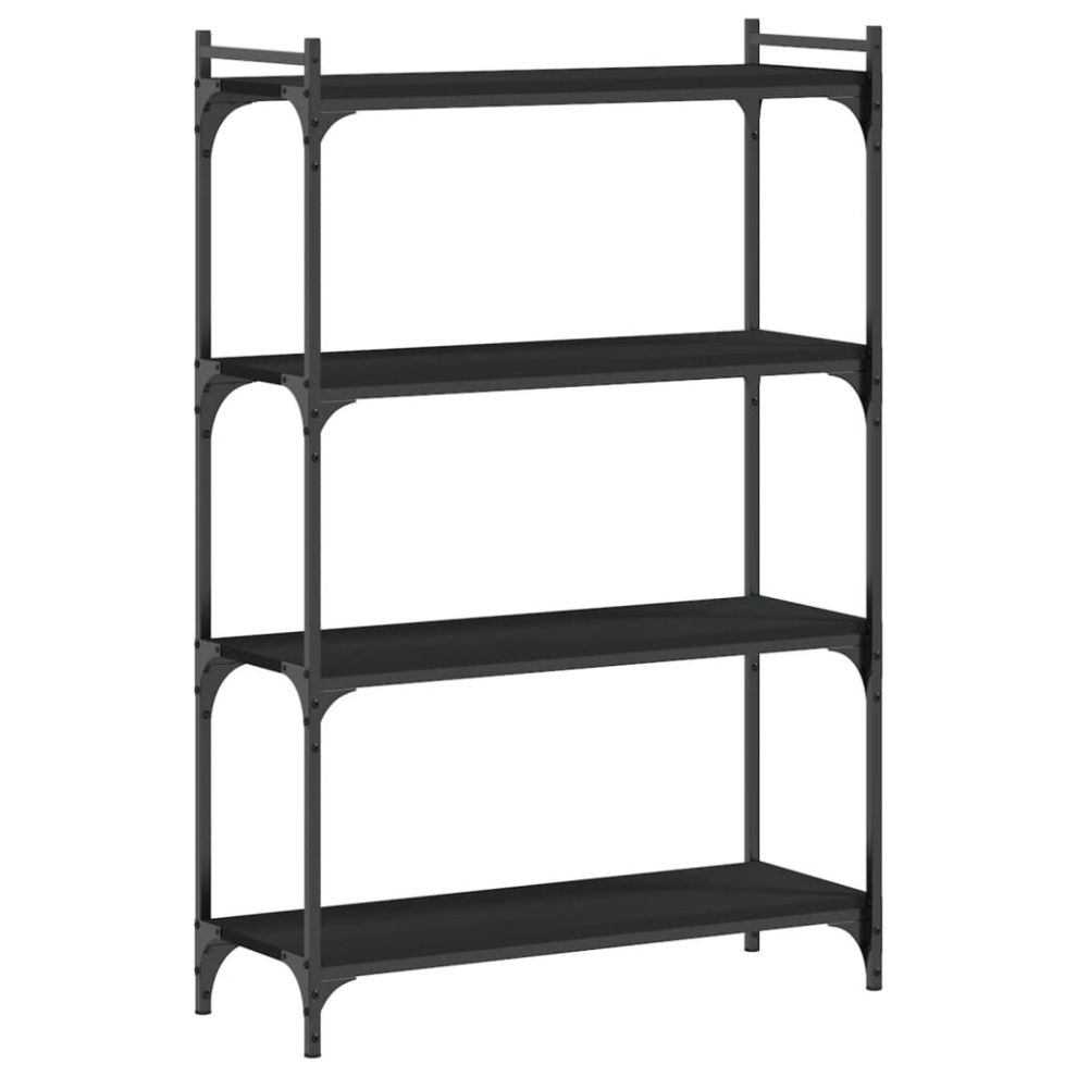 (black, 80 x 30 x 120 cm) vidaXL Bookcase Bookshelf Storage Cabinet Rack Book Shelf Engineered Wood