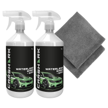 CARSHARK - Waterless Wash and Wax 2 x 1L &amp; 2 x microfibre Cloths