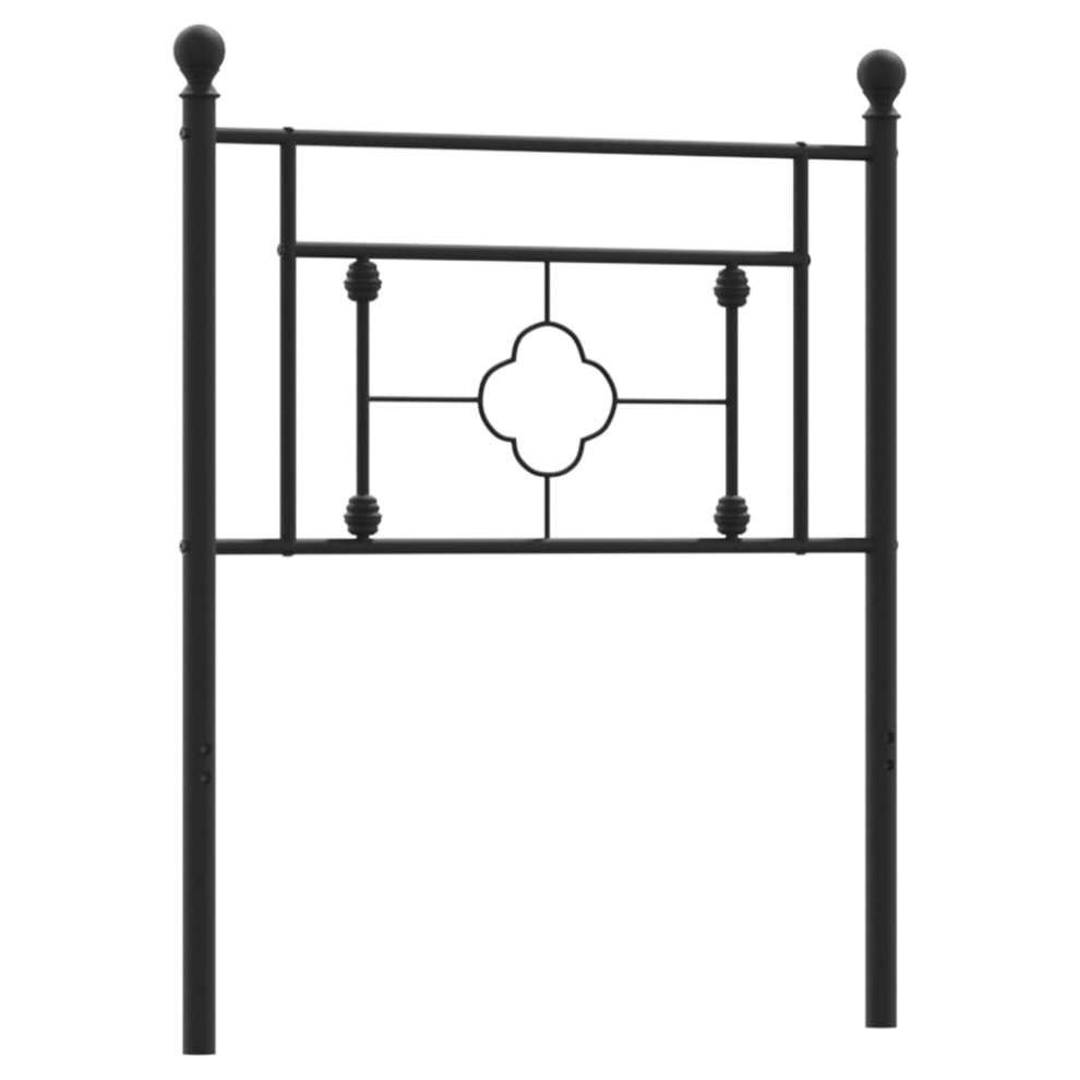 (black, 75 cm) vidaXL Metal Headboard Bedroom Home Decorative Bed Header Metal Bed Headboard