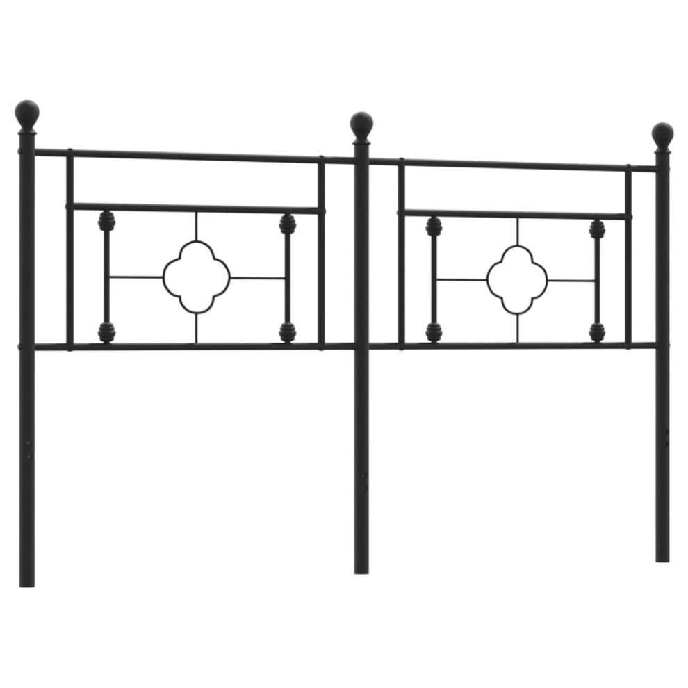 (black, 150 cm) vidaXL Metal Headboard Bedroom Home Decorative Bed Header Metal Bed Headboard