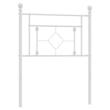 (white, 75 cm) vidaXL Metal Headboard Bedroom Home Decorative Bed Header Metal Bed Headboard