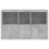 VidaXL (concrete grey) vidaXL Sideboard with LED Lights Home Cupboard Side Cabinet Storage Highboard 6