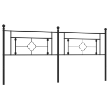 (black, 193 cm) vidaXL Metal Headboard Bedroom Home Decorative Bed Header Metal Bed Headboard