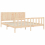 VidaXL (natural, 180 x 200 cm) vidaXL Bed Frame Bed Base Platform Bed with Headboard Small Single Solid Wood 5