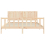 VidaXL (natural, 180 x 200 cm) vidaXL Bed Frame Bed Base Platform Bed with Headboard Small Single Solid Wood 6
