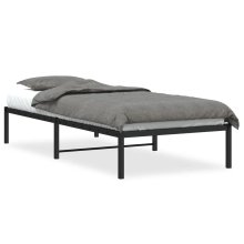 (black, 90 x 190 cm) vidaXL Metal Bed Frame Home Bedroom Bed Base Mattress Foundation Bedstead