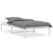 (white, 107 x 203 cm) vidaXL Metal Bed Frame Home Bedroom Bed Base Mattress Foundation Bedstead