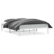 (white, 150 x 200 cm) vidaXL Metal Bed Frame Home Bedroom Bed Base Mattress Foundation Bedstead