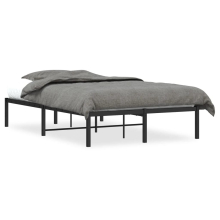 (black, 120 x 190 cm) vidaXL Metal Bed Frame Home Bedroom Bed Base Mattress Foundation Bedstead