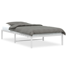 (white, 100 x 190 cm) vidaXL Metal Bed Frame Home Bedroom Bed Base Mattress Foundation Bedstead
