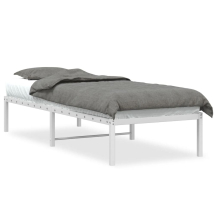 (white, 75 x 190 cm) vidaXL Metal Bed Frame Home Bedroom Bed Base Mattress Foundation Bedstead