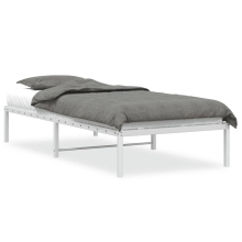 (white, 90 x 190 cm) vidaXL Metal Bed Frame Home Bedroom Bed Base Mattress Foundation Bedstead