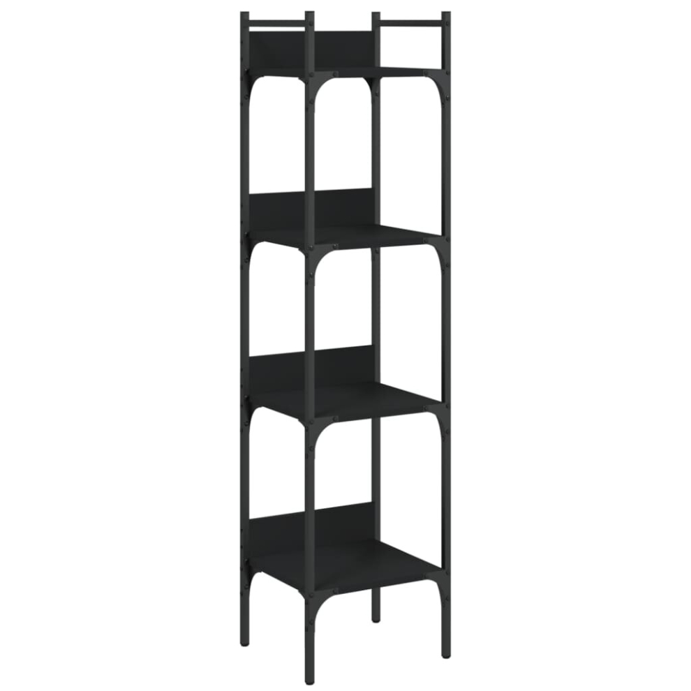 Vidaxl (Black, 35 X 30 X 138.5 Cm) Bookshelf Bookcase Storage Cabinet Shelving Unit Rack Engineered Wood