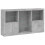 VidaXL (concrete grey) vidaXL Sideboard with LED Lights Home Cupboard Side Cabinet Storage Highboard 3