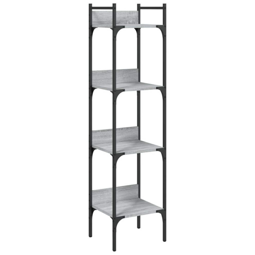 Vidaxl (Grey Sonoma, 35 X 30 X 138.5 Cm) Bookshelf Bookcase Storage Cabinet Shelving Unit Rack Engineered Wood