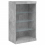 VidaXL (concrete grey) vidaXL Sideboard with LED Lights Home Cupboard Side Cabinet Storage Highboard 9
