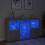 VidaXL (concrete grey) vidaXL Sideboard with LED Lights Home Cupboard Side Cabinet Storage Highboard 5