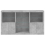 VidaXL (concrete grey) vidaXL Sideboard with LED Lights Home Cupboard Side Cabinet Storage Highboard 6