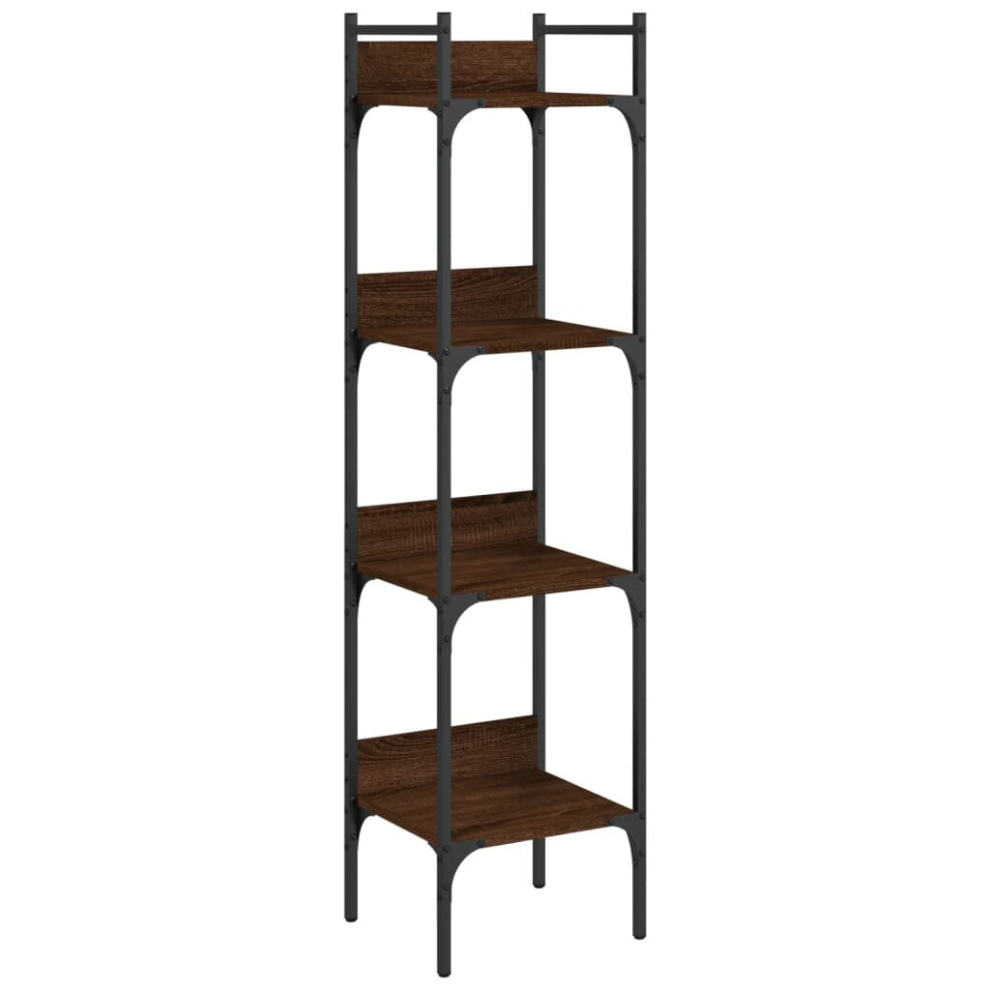 Vidaxl (Brown Oak, 35 X 30 X 138.5 Cm) Bookshelf Bookcase Storage Cabinet Shelving Unit Rack Engineered Wood
