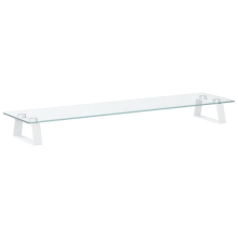 (white, 80 x 20 x 8 cm) vidaXL Monitor Stand Riser Computer Display Stand Tempered Glass and Metal