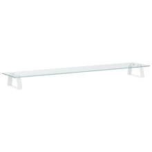 (white, 100 x 20 x 8 cm) vidaXL Monitor Stand Riser Computer Display Stand Tempered Glass and Metal