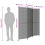 VidaXL vidaXL Room Divider 3 Panels Privacy Screen Balcony Screen Grey Poly Rattan 4