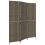 VidaXL vidaXL Room Divider 3 Panels Privacy Screen Balcony Screen Grey Poly Rattan 1