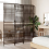 VidaXL vidaXL Room Divider 4 Panels Privacy Screen Balcony Screen Brown Poly Rattan 3