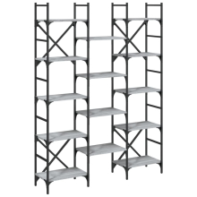 (grey sonoma, 127.5 x 28.5 x 172.5 cm) vidaXL Bookshelf Bookcase Storage Rack Cabinet Book Shelf Engineered Wood