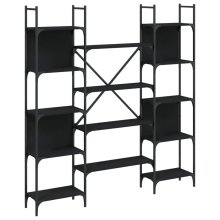 (black, 155.5 x 24 x 166.5 cm) vidaXL Bookshelf Bookcase Storage Cabinet Shelving Unit Rack Engineered Wood