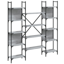 (grey sonoma, 155.5 x 24 x 166.5 cm) vidaXL Bookshelf Bookcase Storage Cabinet Shelving Unit Rack Engineered Wood