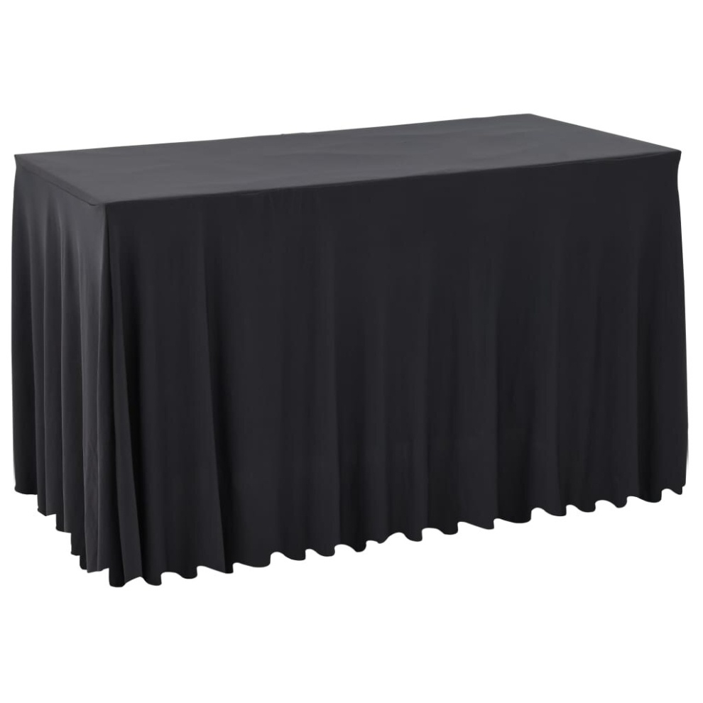 vidaXL Table Covers with Skirt Stretch Tablecloth Slipcover 2 pcs Anthracite