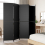 VidaXL vidaXL Room Divider 5 Panels Privacy Screen Balcony Screen Black Poly Rattan 3