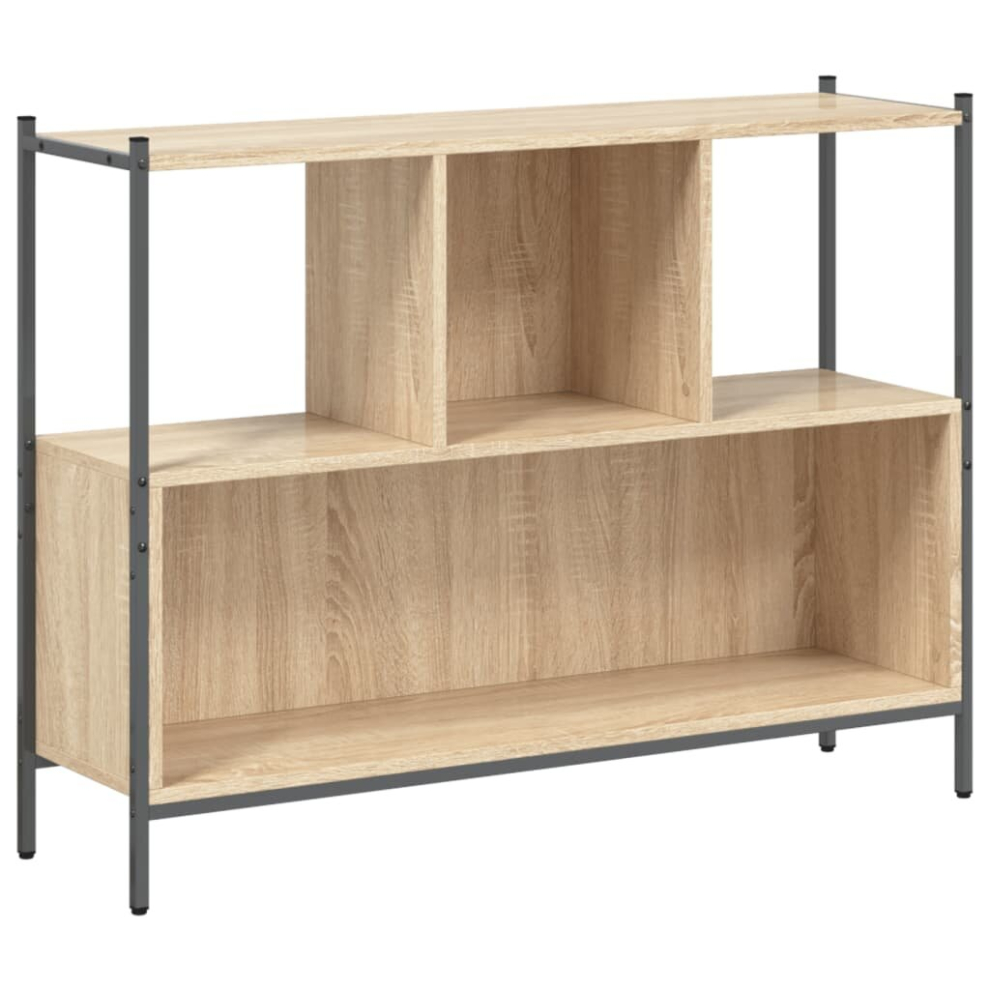 (sonoma oak) vidaXL Bookcase Bookshelf Storage Cabinet Shelving Smoked Oak Engineered Wood