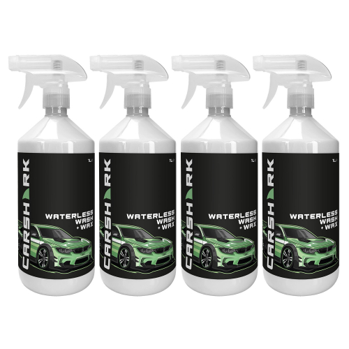 CARSHARK - Waterless Wash and Wax 4 x 1L with Trigger Sprays