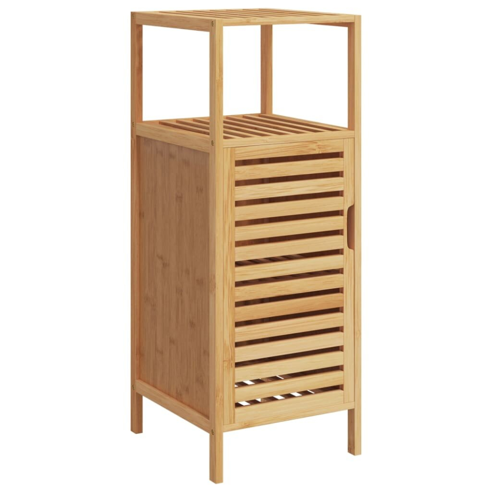 Vidaxl Bathroom Cabinet With Shelf Storage Cupboard Chest Vanity Unit Bamboo