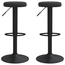 vidaXL Bar Stools Kitchen Bar Chair Counter Stool Pub Chair 2 pcs Black Velvet