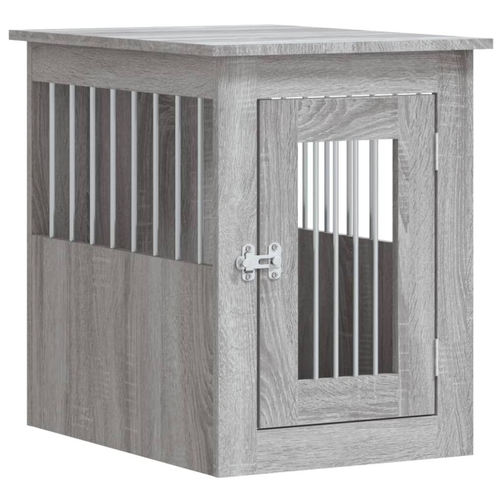 vidaXL Dog Crate Furniture Doghouse Dog Kennel Grey Sonoma Engineered Wood