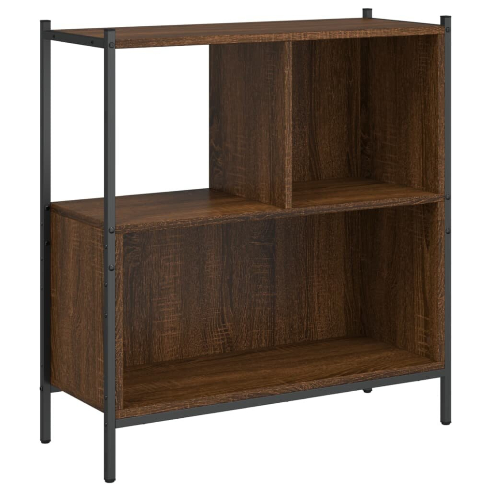 Vidaxl ( Oak) Bookcase Bookshelf Storage Cabinet Shelving Unit Rack Engineered Wood Brown