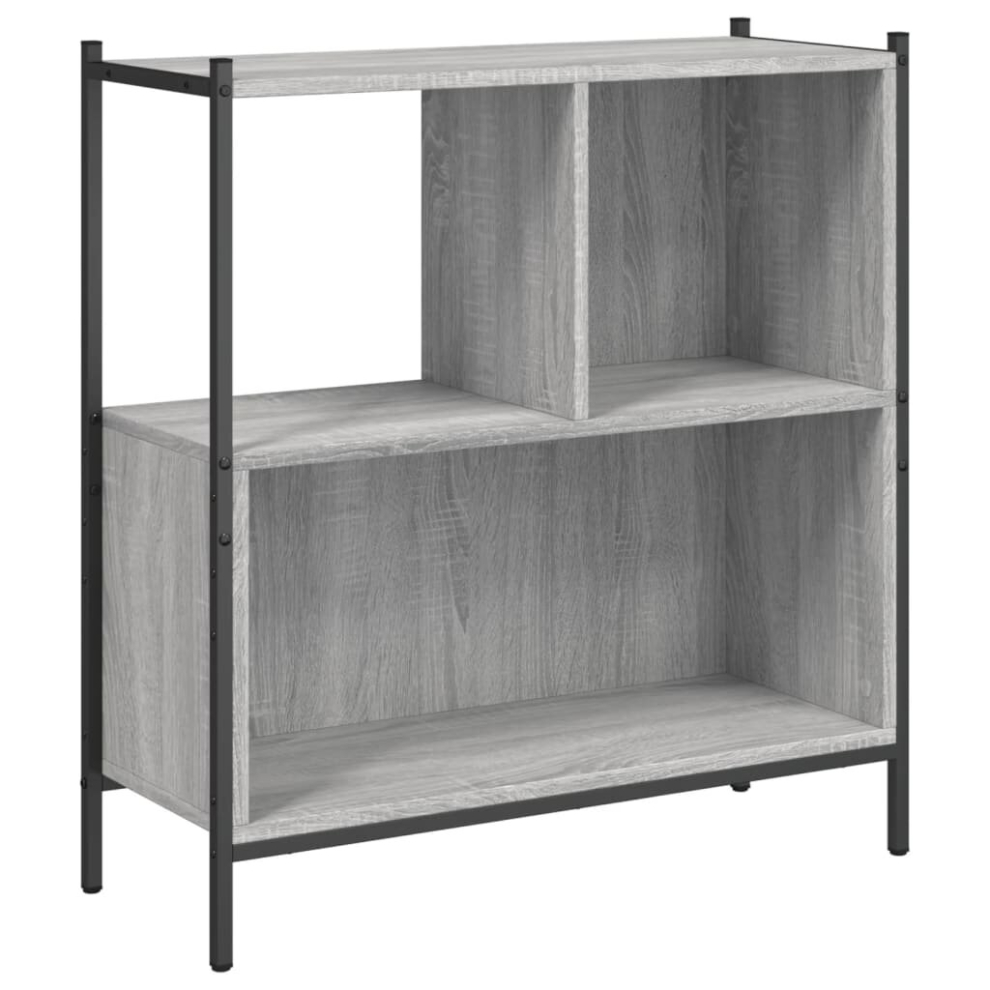 (grey sonoma) vidaXL Bookcase Bookshelf Storage Cabinet Shelving Unit Rack Engineered Wood