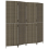 VidaXL vidaXL Room Divider 4 Panels Privacy Screen Balcony Screen Grey Poly Rattan 1