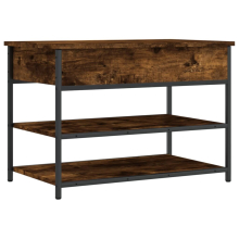 (smoked oak) vidaXL Shoe Bench Hallway Shoe Cabinet Storage Bench Seat Engineered Wood
