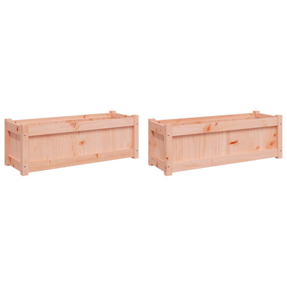 (2 pcs) vidaXL Garden Planter Patio Flower Pot Planter Box Plant Pot Solid Wood Pine